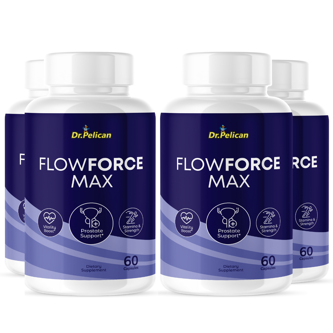 Flowforce Flowforce Max- Prostate Support/Stamina/Strength- 4 Bottles- 240 Capsu ...