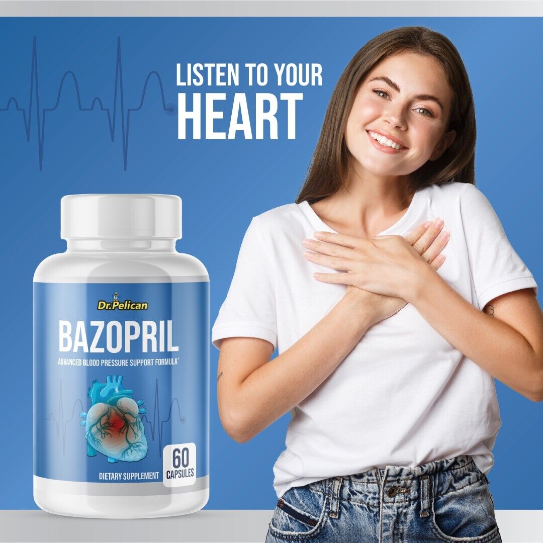 Bazopril- Blood Support- 5 Bottles- 300 Capsules